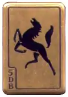 Insigne métallique de la 5e division blindée.