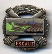 insigne du Secteur fortifié de l'Escaut -1940 (1er modèle)