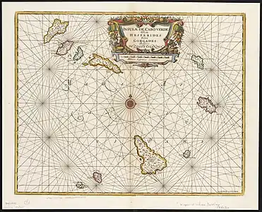 Carte des îles de Cabo Verde.