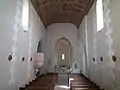 L'intérieur de l'église de Tanzac.