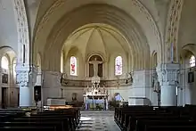 Intérieur de l'église Saint-Martin de Ciry-Salsogne dans l'Aisne