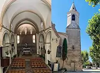 Intérieur et clocher de la paroisse Saint-Paul de Cheval-Blanc