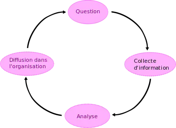 Schéma du cycle du renseignement.