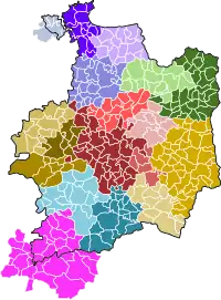 Carte des intercommunalités d'Ille-et-Vilaine au 1er janvier 2017.