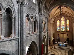 L'intérieur, vu depuis la tribune de l'orgue