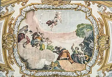 Abraham adorant les trois anges par Francesco Fontebasso