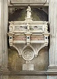 Le monument du poète Bartolomeo Bragadin