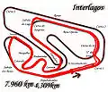 Le circuit actuel (en rouge), comparé au tracé de 1973.