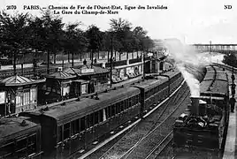 La gare à l'époque de la traction à vapeur.