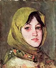 Paysanne au foulard vert, Bucarest, musée national d'art de Roumanie.