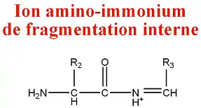 Structure d'un ion amino-immonium