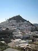 Panorama du plus gros village de l'île d'Ios.