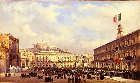 Vittorio Emanuele à Naples 1860