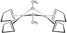 Image illustrative de l’article Méthanolate de (cyclooctadiène)iridium dimérique