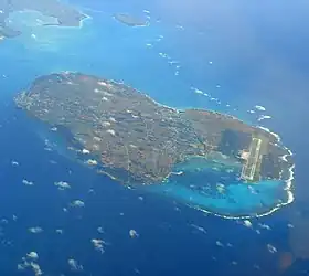 Vue aérienne d'Irabu-jima.