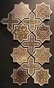 Iran, carreau en forme d'étoile et cruciforme, 1262