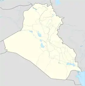 Carte des aéroports de l'Irak