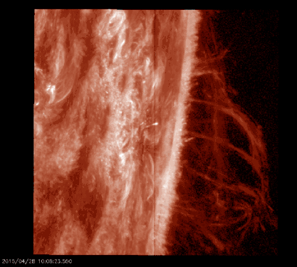 Éruptions solaires.