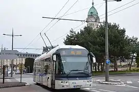 Trolleybus Cristalis à Limoges près de la gare des Bénédictins.