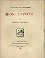 Dialogues de Charles Maurras et Jacques Bainville, édités en 1923 aux éditions du Pigeonnier .