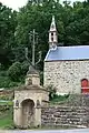 Le calvaire-fontaine de Coatnant (1644, par Roland Doré), vue d'ensemble).