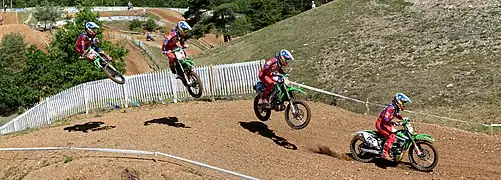 Reconstitution d'un saut lors de la finale du championnat de France 2015