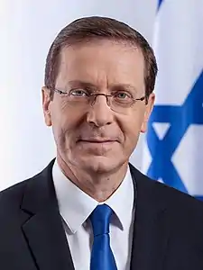 Isaac Herzog, président de l'État d'Israël depuis 2021.