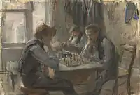 Isaac Israëls, Joueurs d'échecs, entre 1875 et 1922.