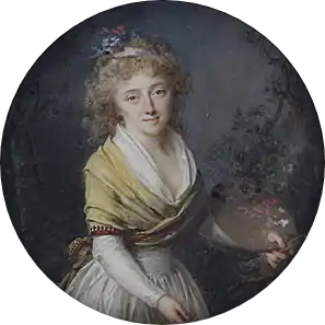 Portrait de Mme Pinson, miniature sur ivoire.