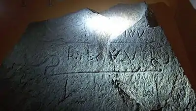 Inscription au musée de Sondrio (Valteline)