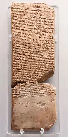 Version akkadienne de la Descente d'Ishtar aux Enfers (British Museum).