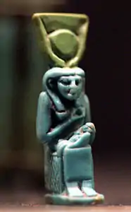 Statuette représentant Isis allaitant Horus