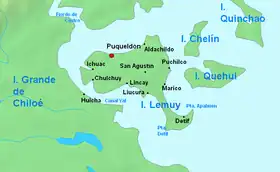 Carte de Lemuy et des îles environnantes