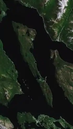 Image satellite de l'île Victoria