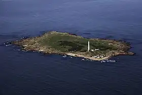 Vue aérienne de l'Île de Lobos.