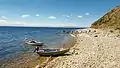 Barques sur le rivage de l'Isla de la Luna.