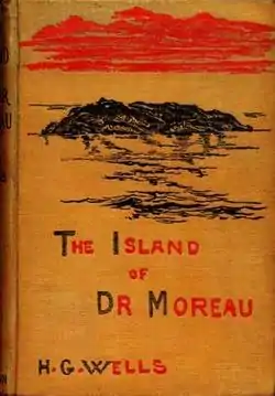 Couverture de la version originale du roman The Island of Dr Moreau.