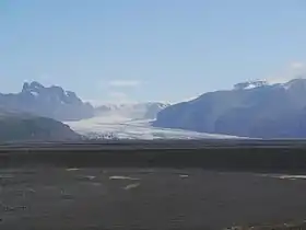 Vue du Skaftafellsjökull depuis la route 1.
