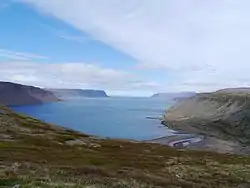 Vue de l'Arnarfjörður depuis le Trostansfjörður.