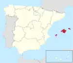 Situation géographique des îles Baléares en Espagne.