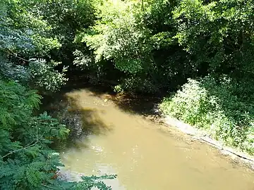 L'Isle au niveau de sa confluence avec le Périgord (provenant de la droite).