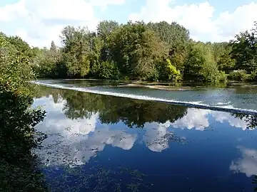 L'Isle au barrage de Mauriac, entre Douzillac et Neuvic.