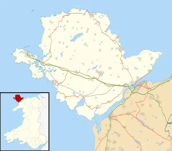 Carte des mégalithes d'Anglesey