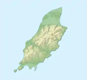 Voir sur la carte topographique de l'Île de Man