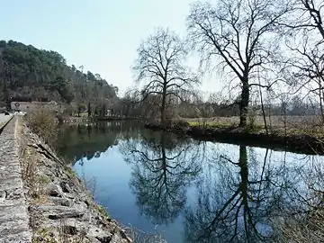 L'Isle au Pas de l'Anglais, entre Chancelade (au premier plan) et Marsac-sur-l'Isle.