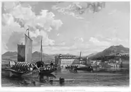 Isola Bella, lac Majeur, dessin de J.-D. Harding gravé par W. Miller (The Tourist in Italy, 1831)