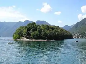 Île Comacina située sur le Lario.