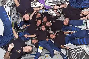 Équipage internationale dans le cadre de la mission STS-111.