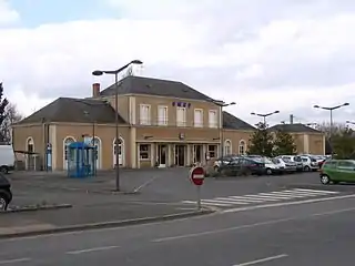 La gare d'Issoudun en 2009.