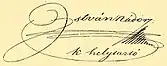 signature d'Étienne de Habsbourg-Lorraine